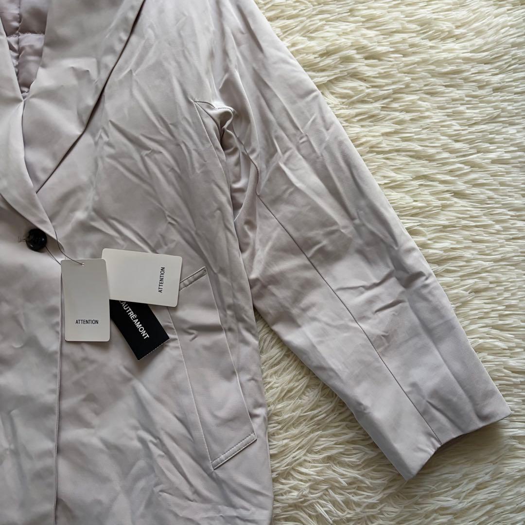 新品タグ付き ロートレアモン ステッチレスダウンコート ライトグレー Mサイズ