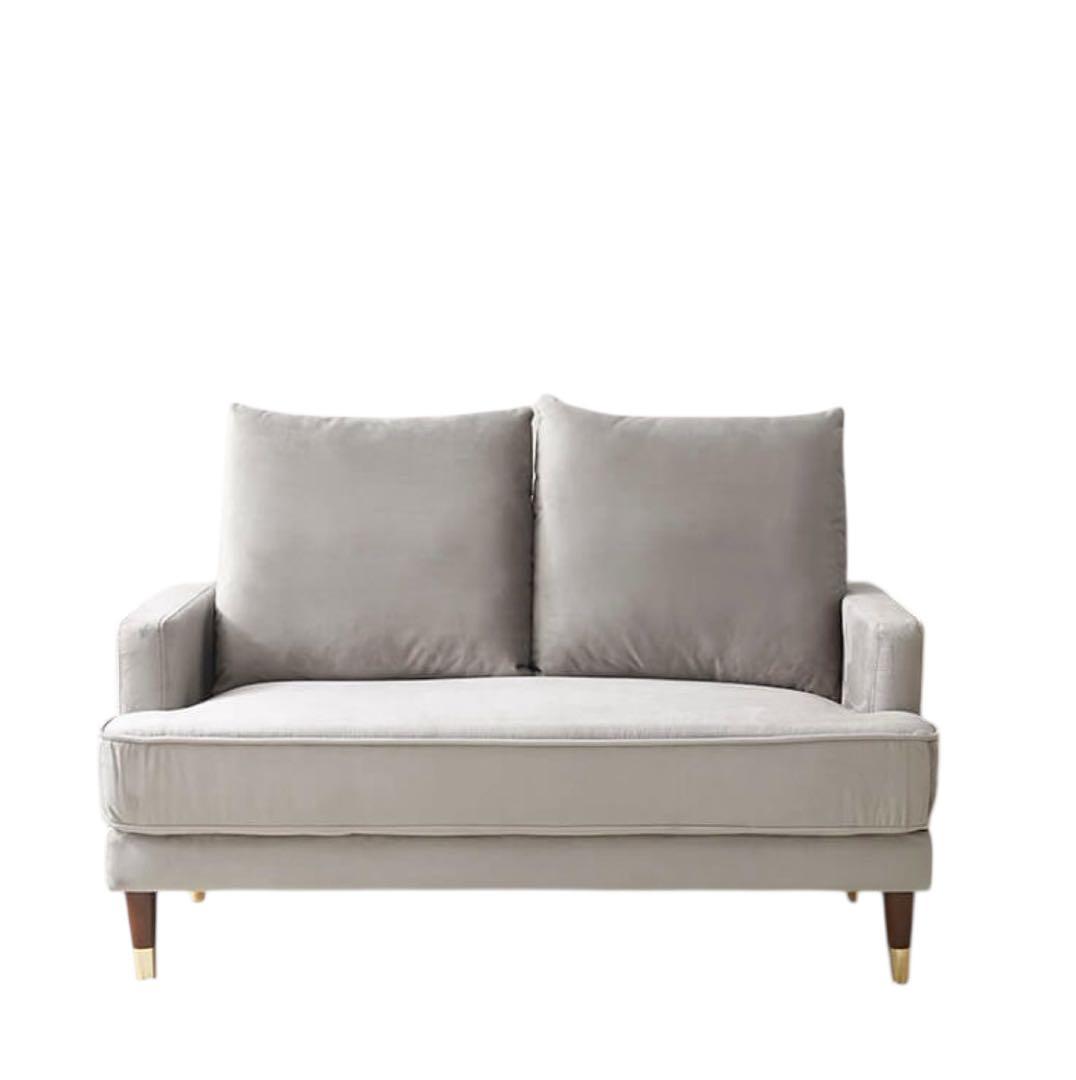 2人掛けソファ グレー 幅115cm LOWYA