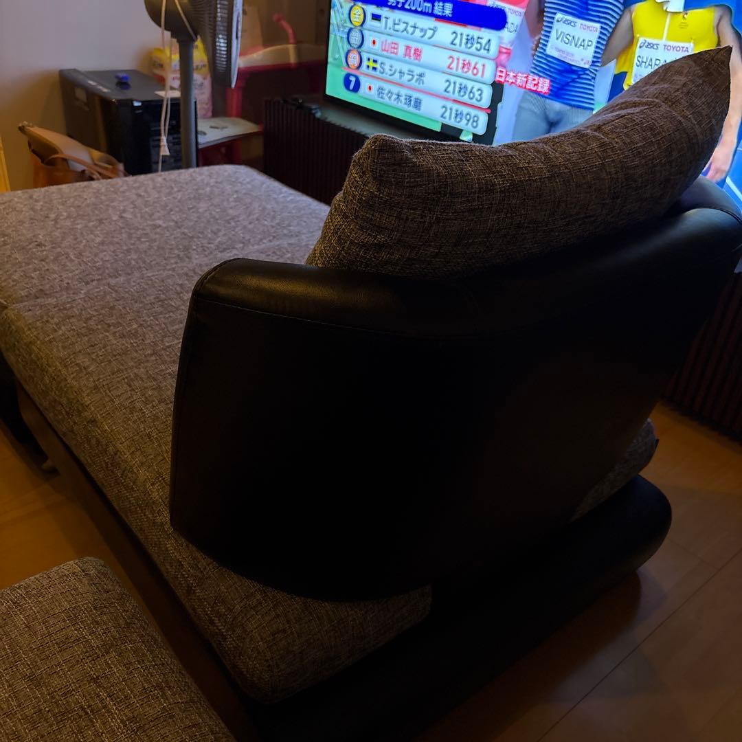 【COCOさん専用】【美品】アルモニア 1人掛けソファのみ　グレー×ブラック