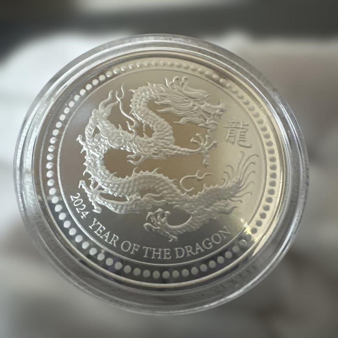 2024年 サモア 「干支 十二支・辰年 龍年」 純銀 1オンス 銀貨