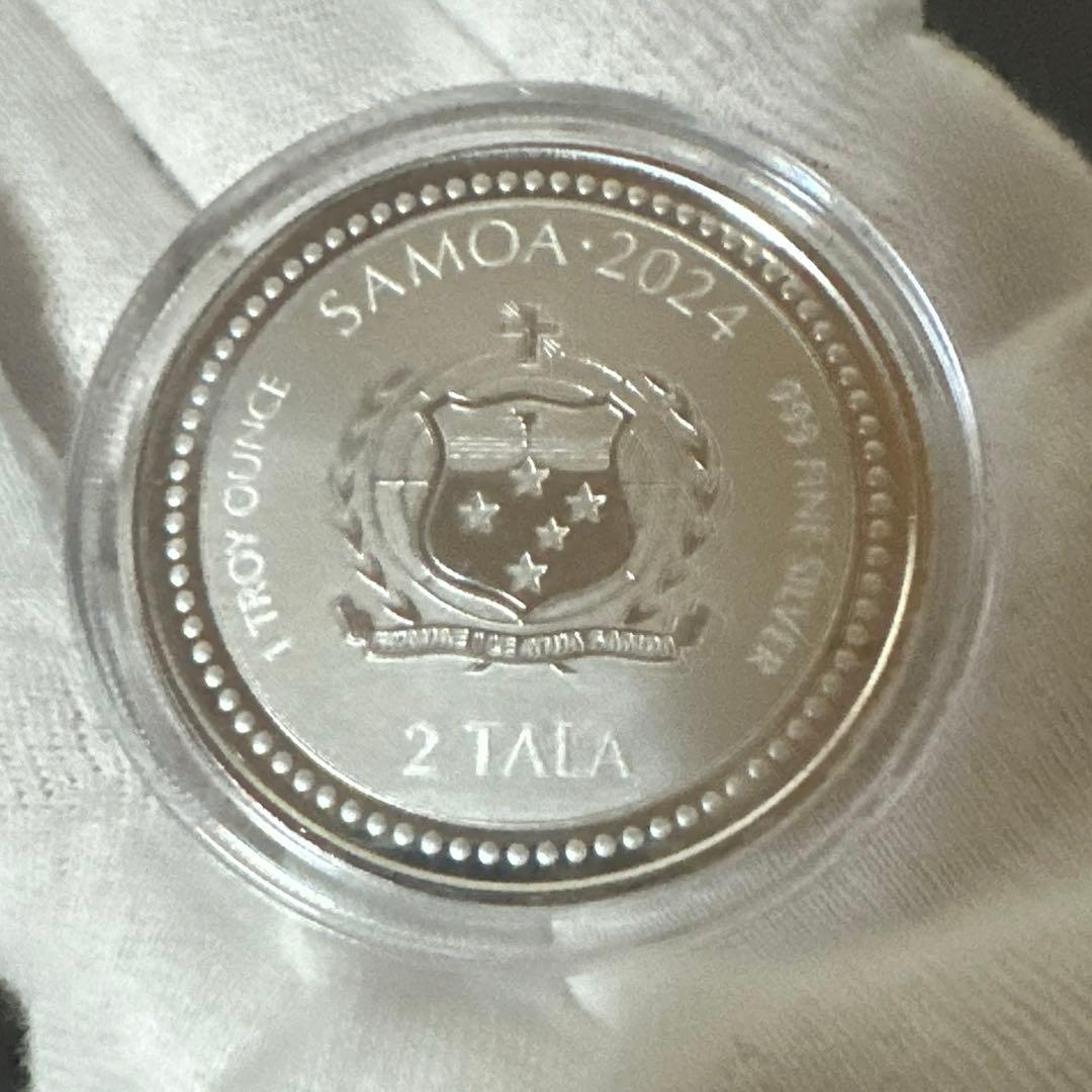 2024年 サモア 「干支 十二支・辰年 龍年」 純銀 1オンス 銀貨