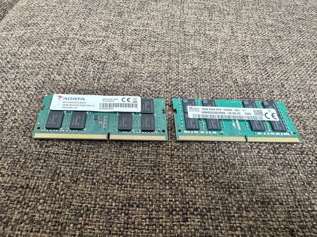 メモリー　DDR4 ノート用　32GB 16GB * 2枚