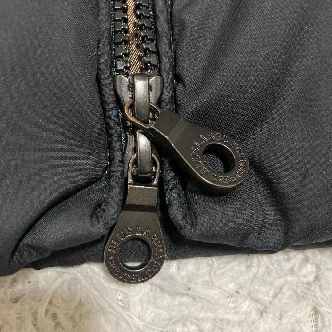 17159✨ブルーレーベルクレストブリッジ M ファー チェック ダウンコート