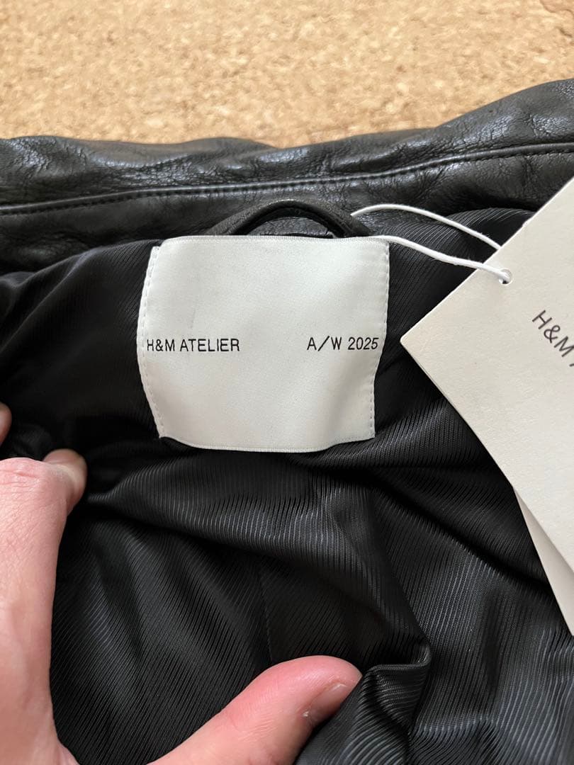  ATELIER ルーズフィット レザーアビエータージャケット