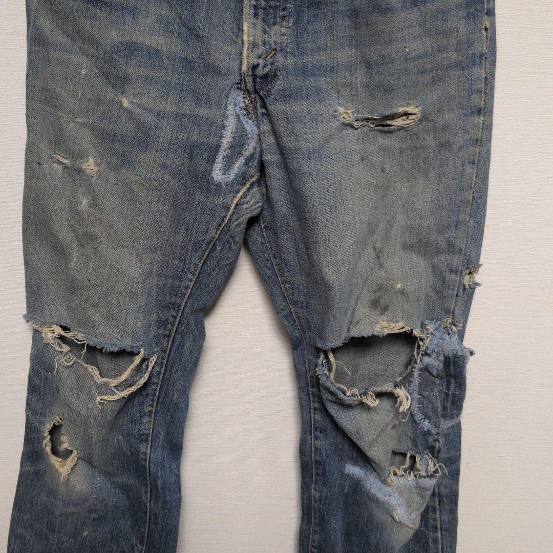 リーバイス　66前期　ダメージ大きい