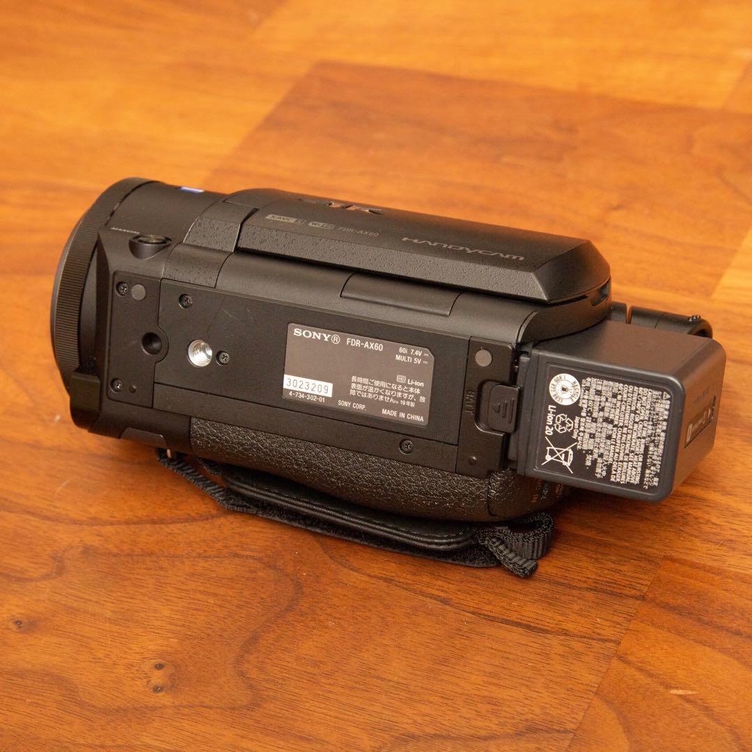 SONY FDR-AX60 ビデオカメラ シューティンググリップ付き