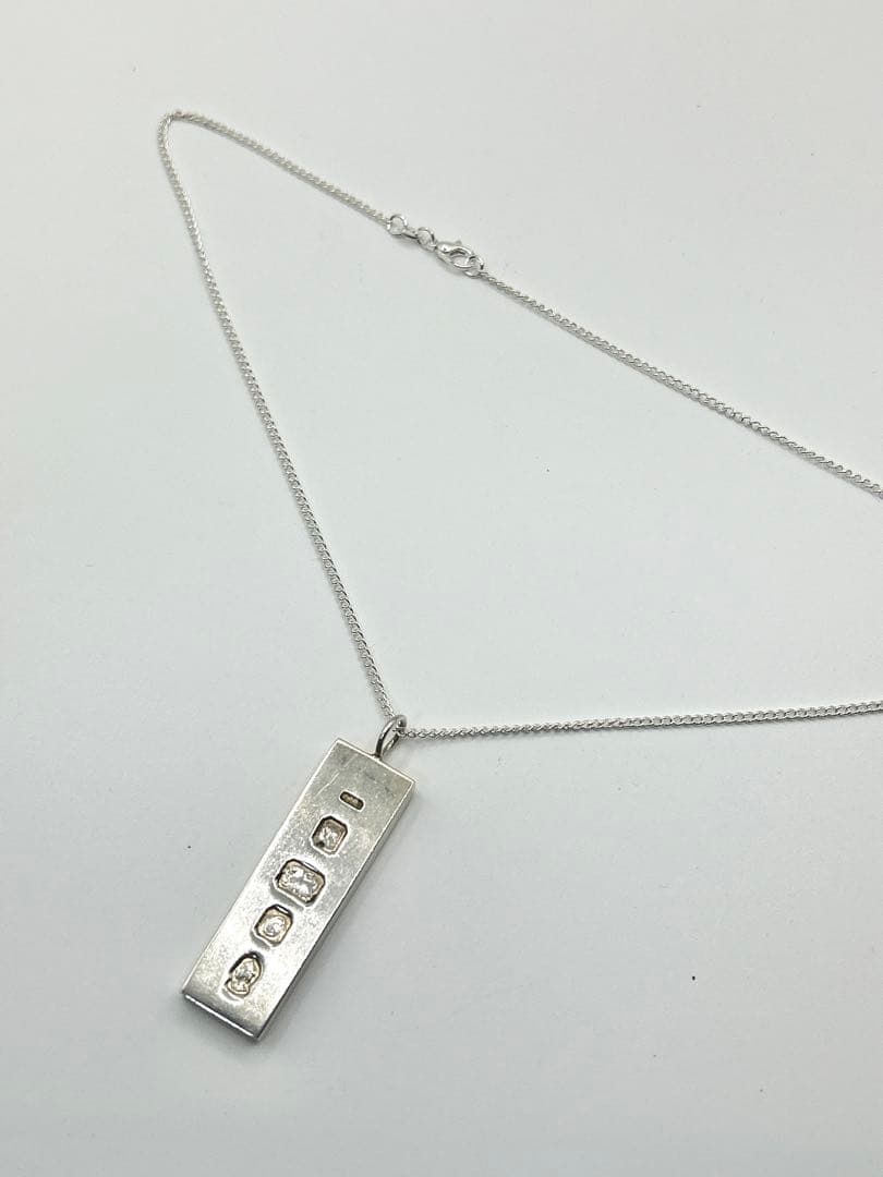 ヴィンテージ 英国 インゴットペンダント ネックレス　スターリングシルバー