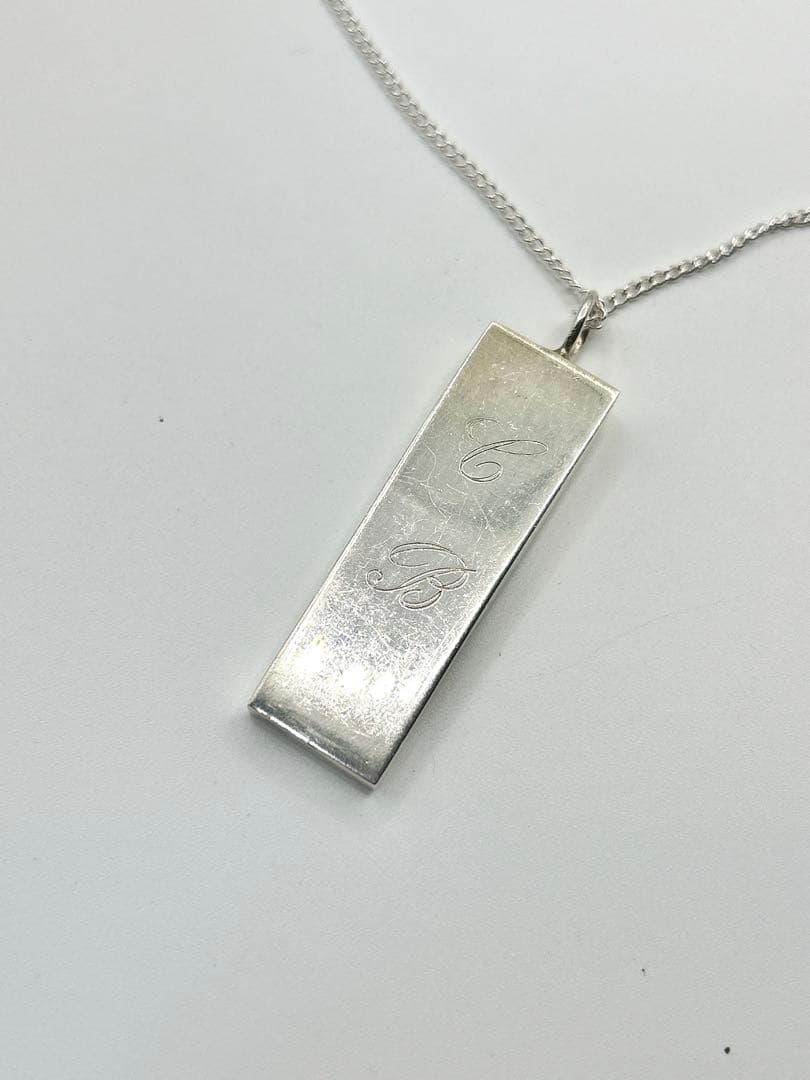 ヴィンテージ 英国 インゴットペンダント ネックレス　スターリングシルバー