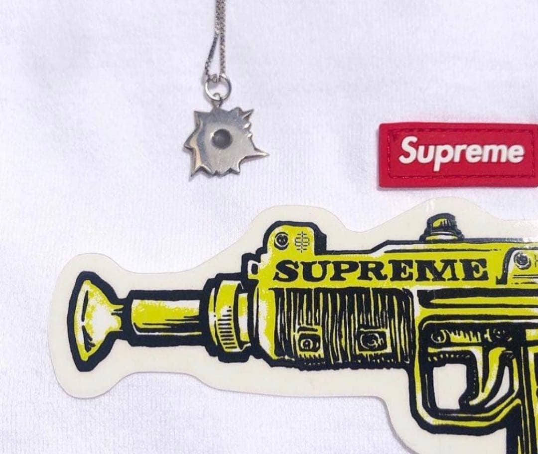 弾痕シルバー 925ペンダント ネックレス supreme
