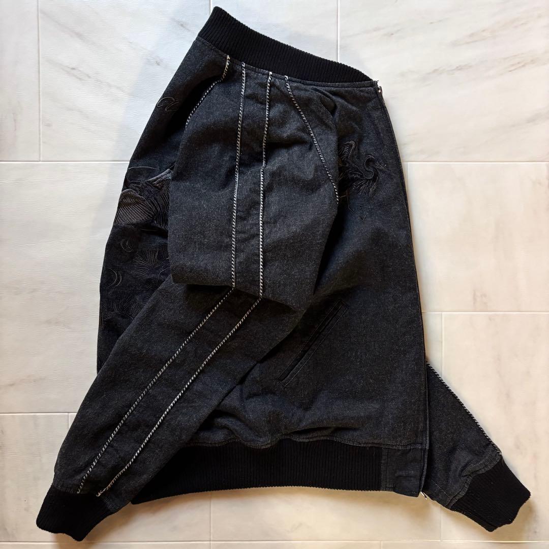 ブラック バイ ヴァンキッシュ コットンスカジャン 鶴 山 松 和柄 お兄系 S