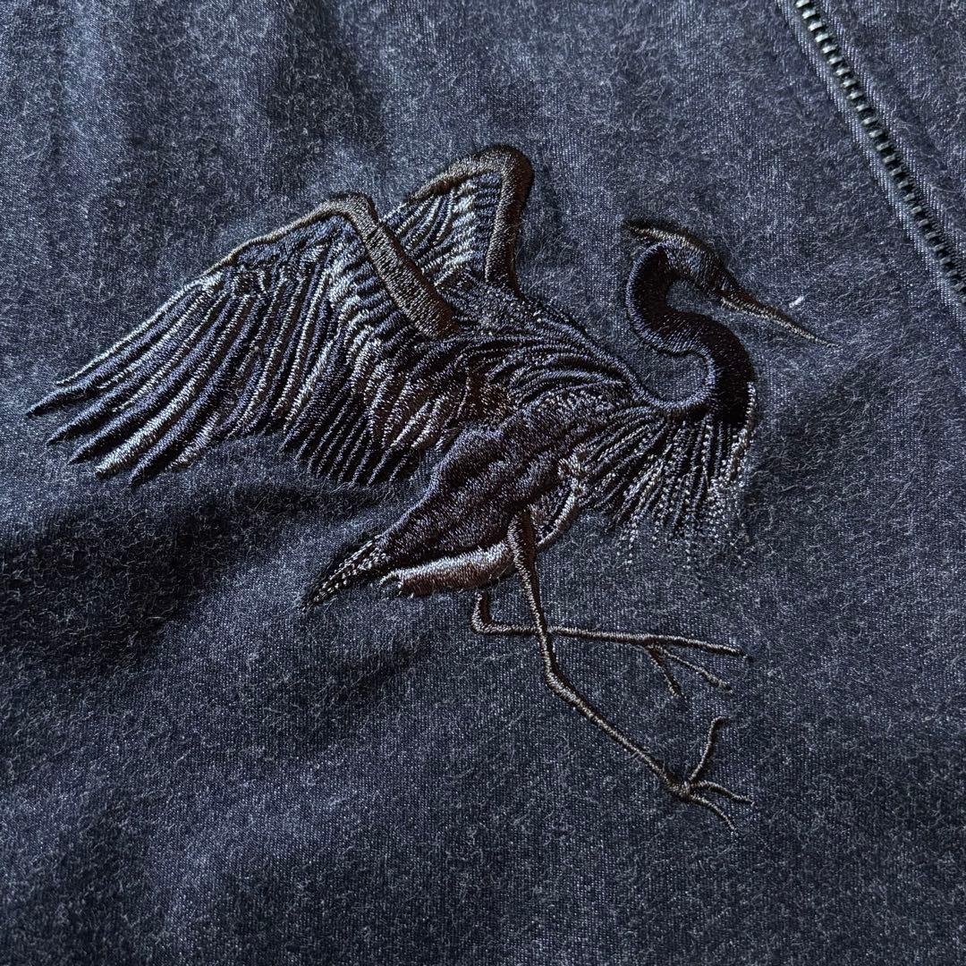 ブラック バイ ヴァンキッシュ コットンスカジャン 鶴 山 松 和柄 お兄系 S