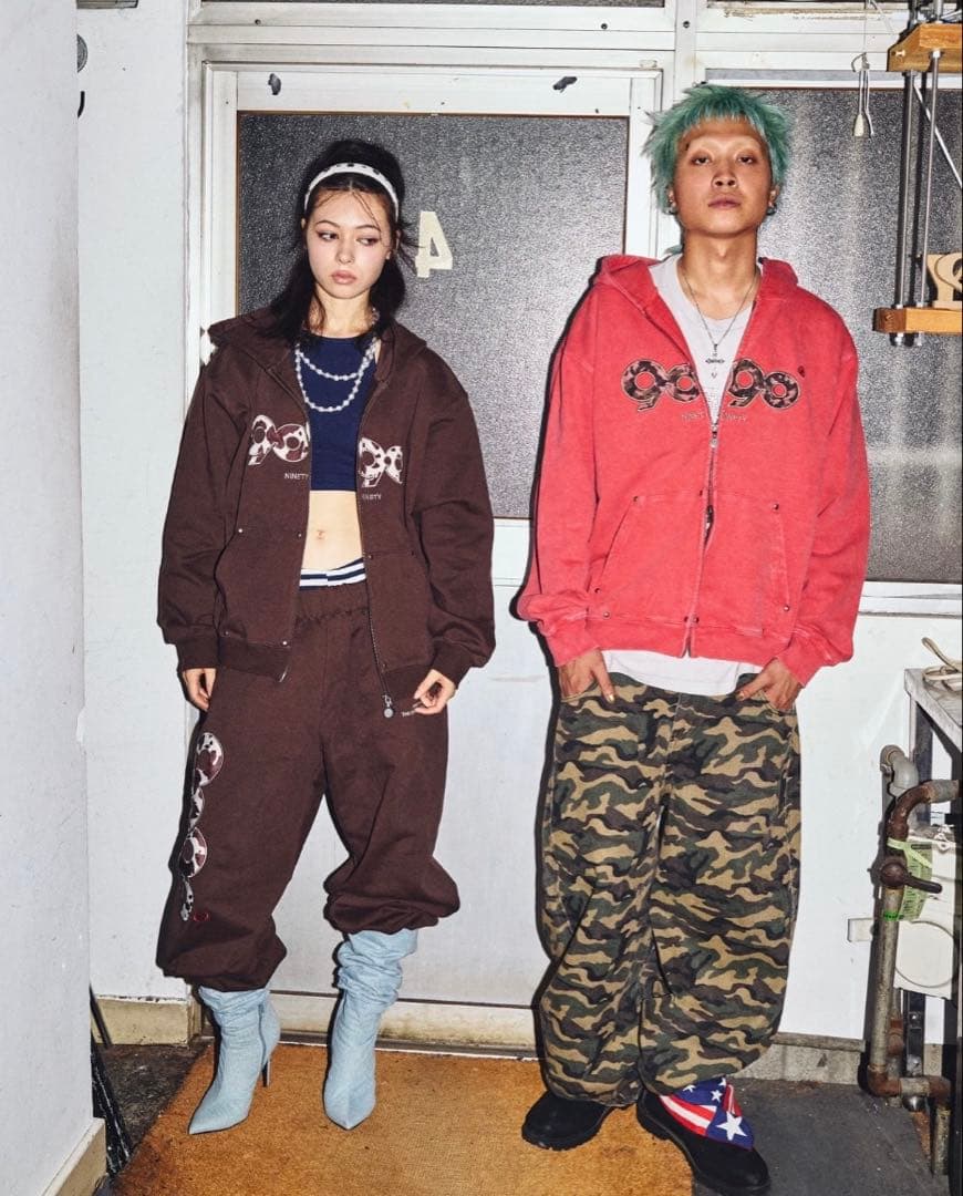 9090 ダブルジップパーカー