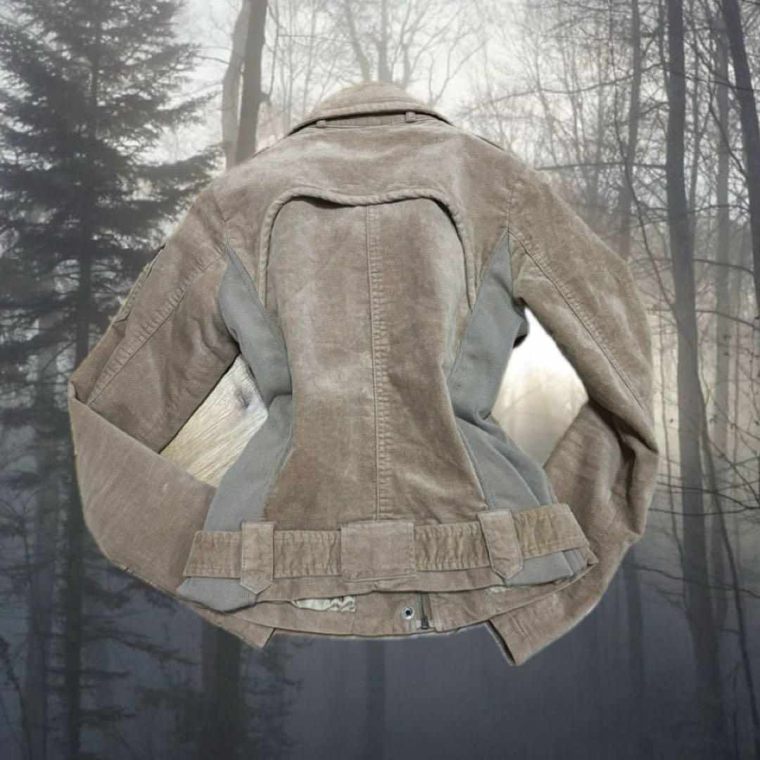 け*す様 00s jacket ベルト ブラウン y2k M gimmick g