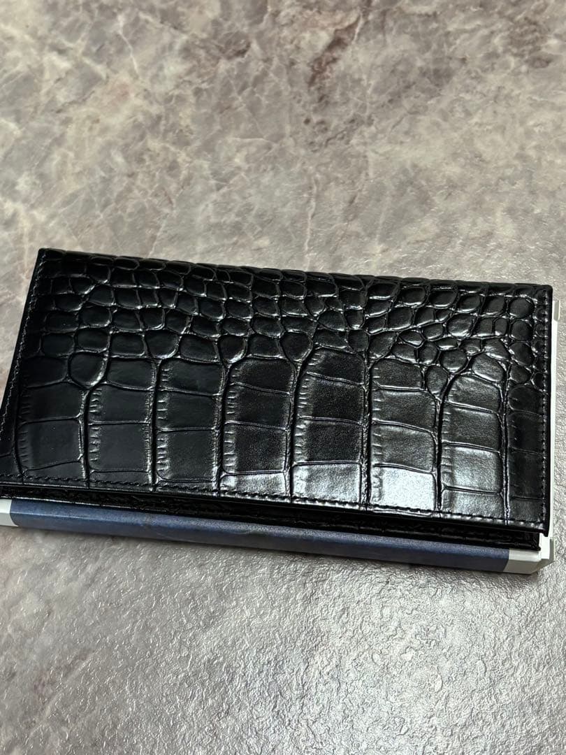 皇居　限定販売　新品　クロコ型押し　長財布　ブラック　プレゼントに♪