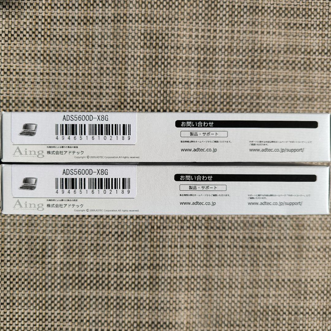 DDR5 PC5-44800 8GB 2枚 16GB ADS5600D-X8G