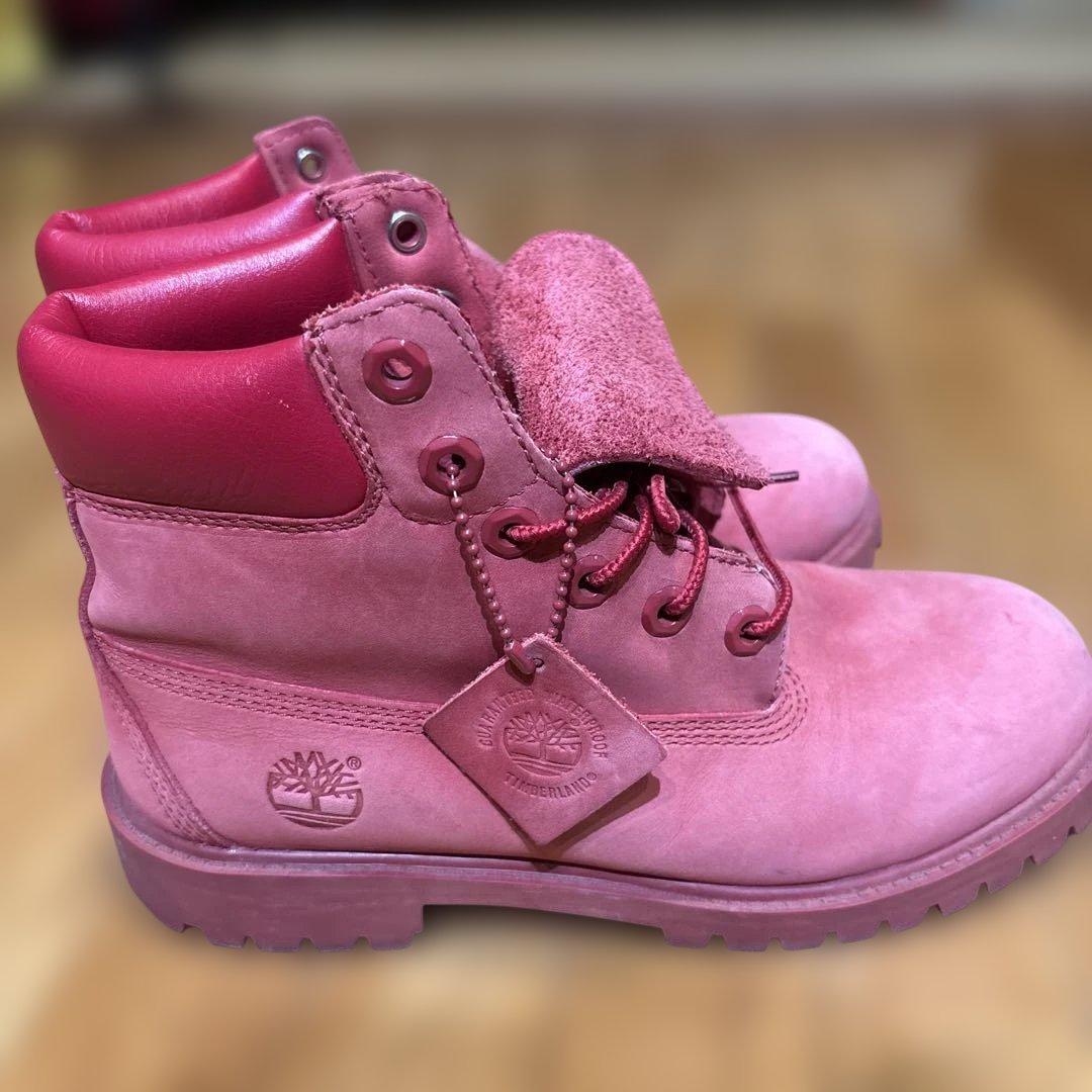 「美品」Tinberland 赤　ブーツ　24cm