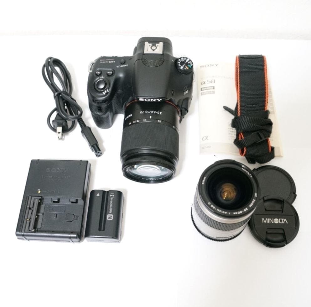 SONY α58 カメラ レンズ2本 18-70mm MINOLTA 一眼レフ
