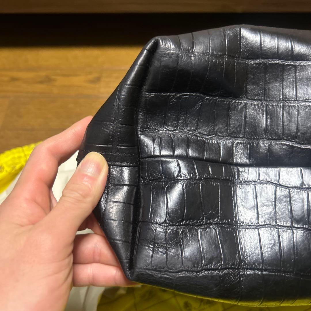 Felisi クロコ型押しトートバッグブラック おまけ付き