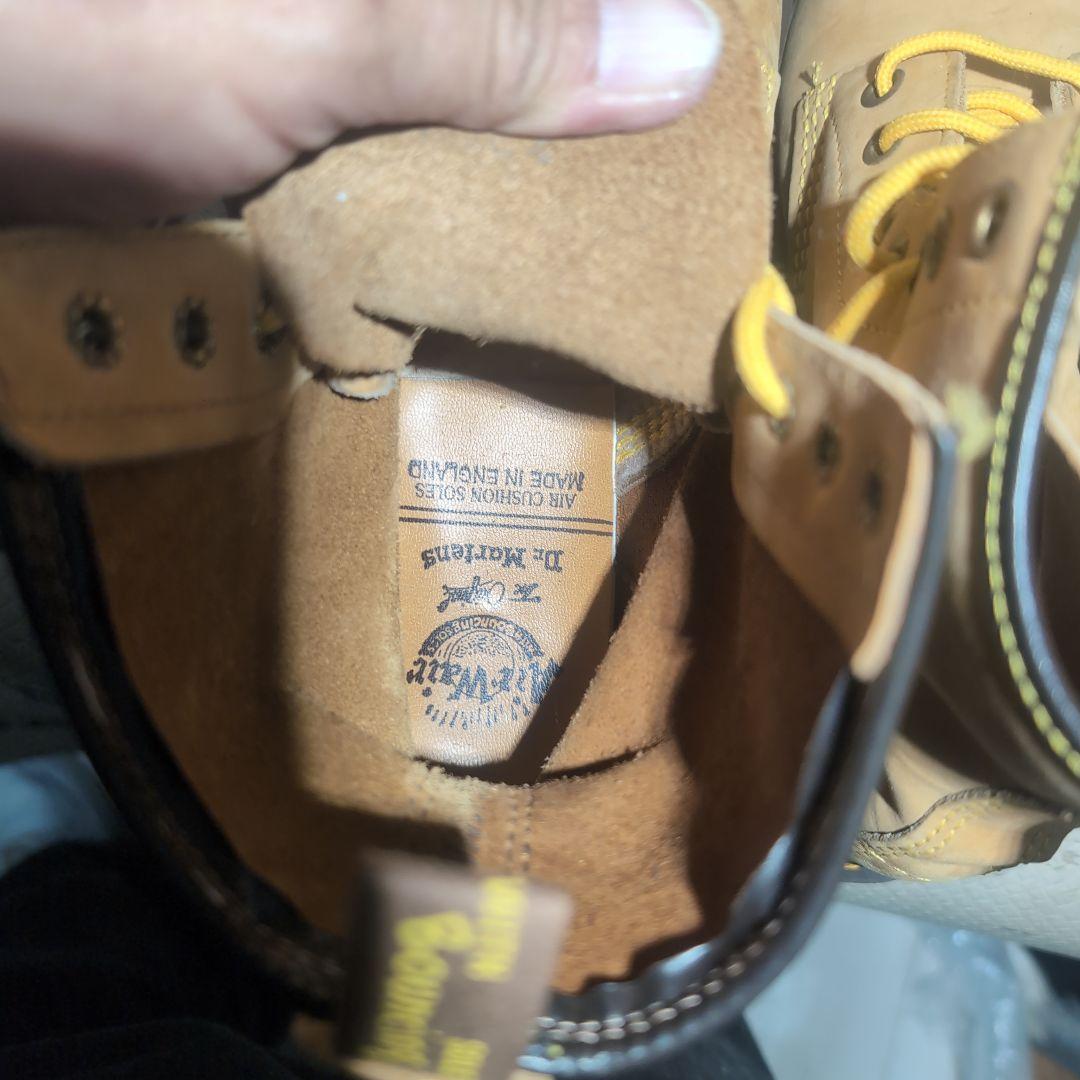 ベージュ スエード ハイカット ワークブーツ