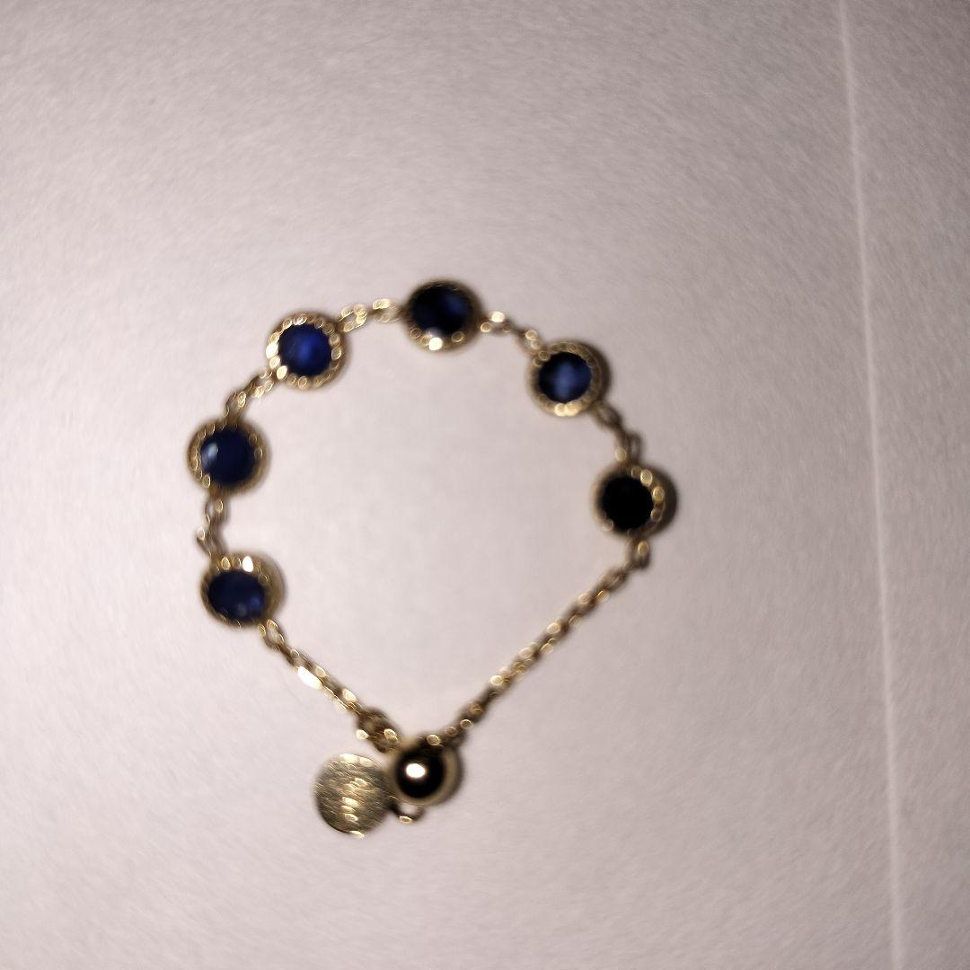 お値段交渉可。サファイア　フリーリング　k10 YG