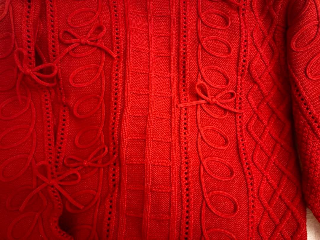 トップス Kurukuru ribbon loose knit POPPY