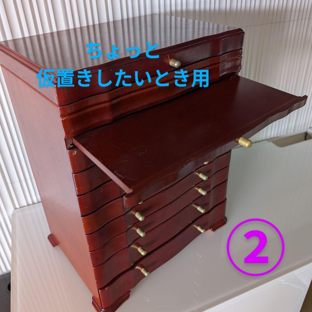 レトロ木製ジュエリーボックス 大容量 宝石箱 アンティーク調