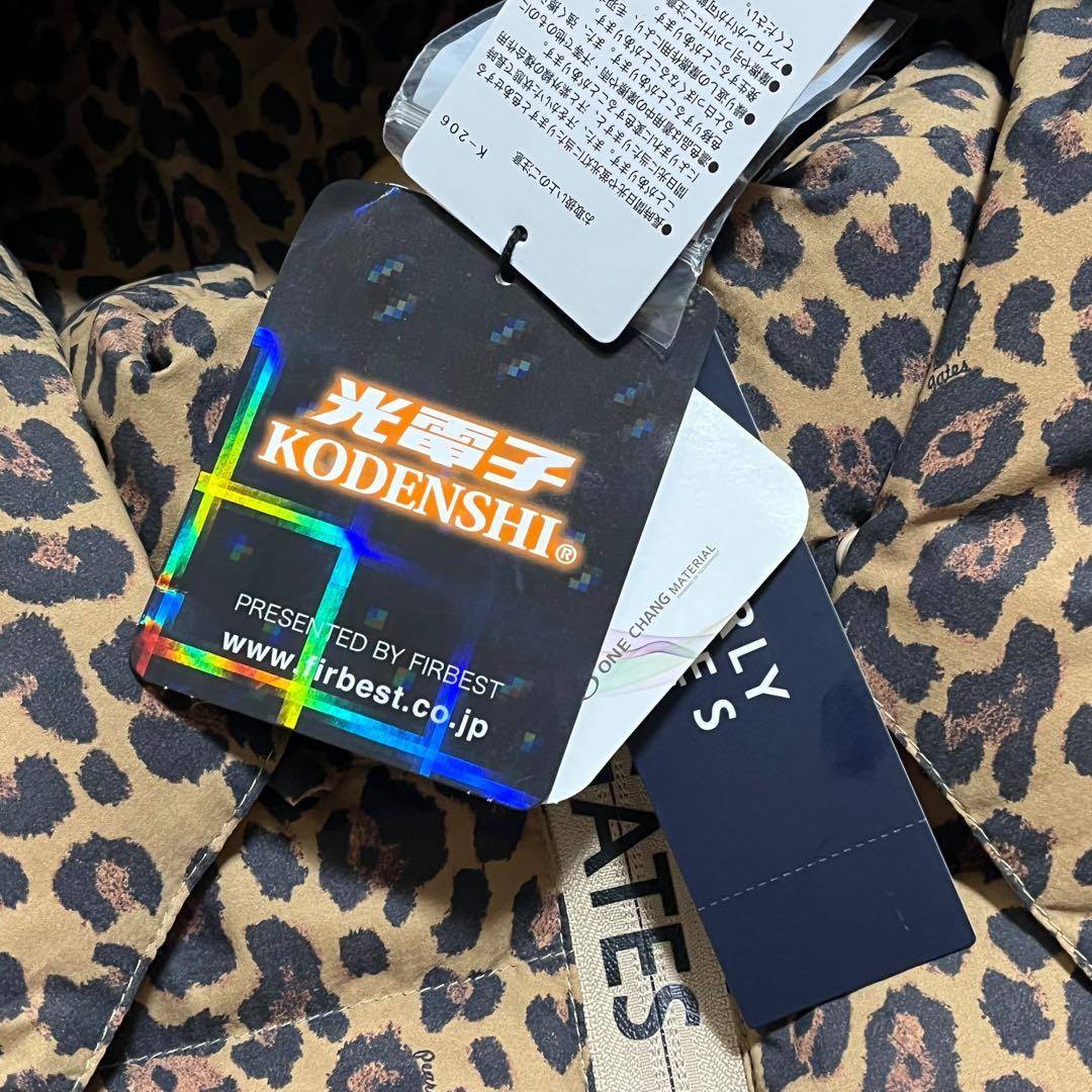 新品 パーリーゲイツ　レオパード柄 袖・フード着脱式 ダウンジャケット ゴルフ