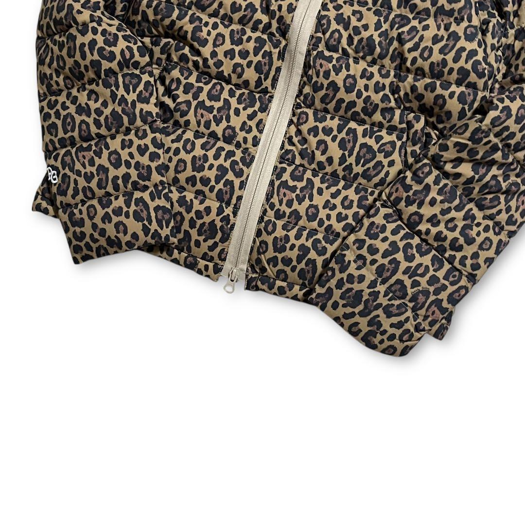 新品 パーリーゲイツ　レオパード柄 袖・フード着脱式 ダウンジャケット ゴルフ