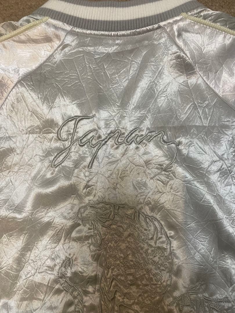 Unrelaxing スカジャン ホワイト 虎刺繍　希少