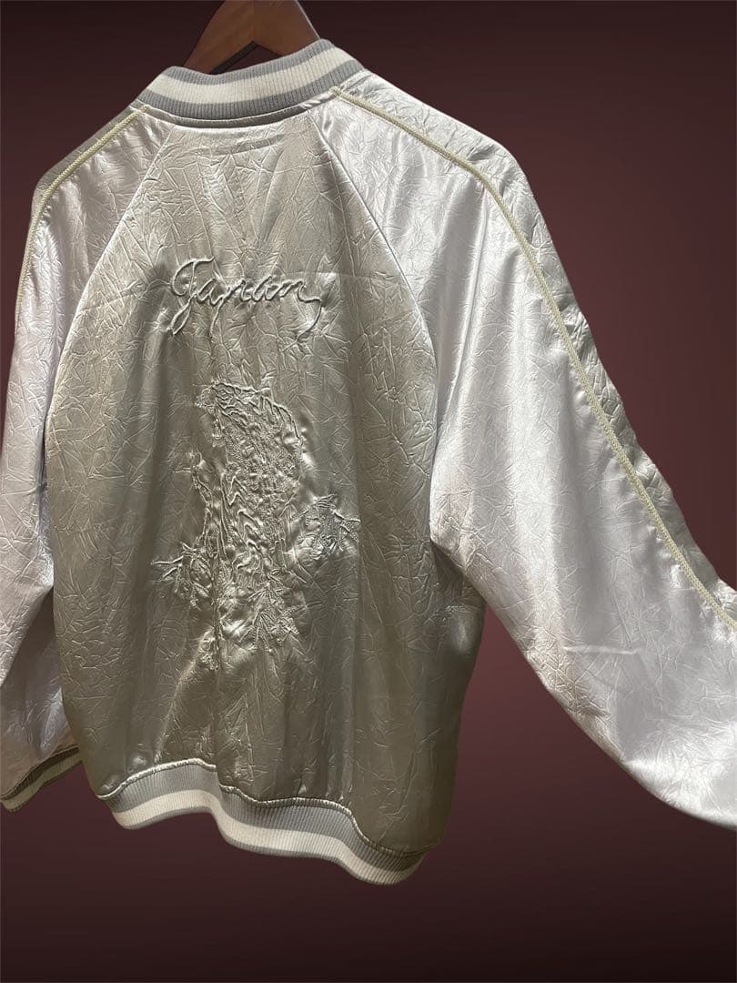 Unrelaxing スカジャン ホワイト 虎刺繍　希少