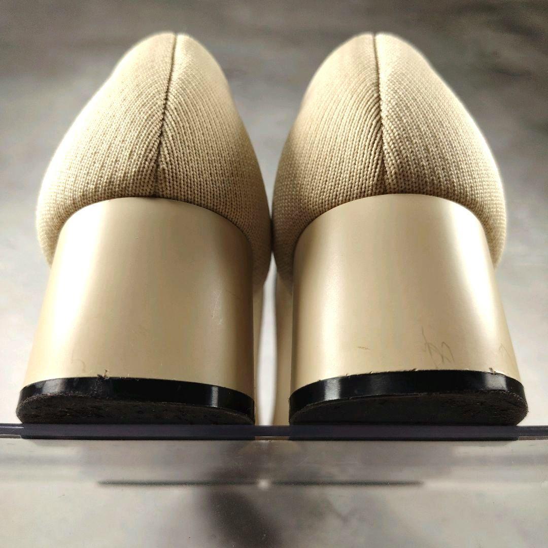 【人気デザイン】極美品VIVAIA【40】バイカラー チャンキーヒール パンプス