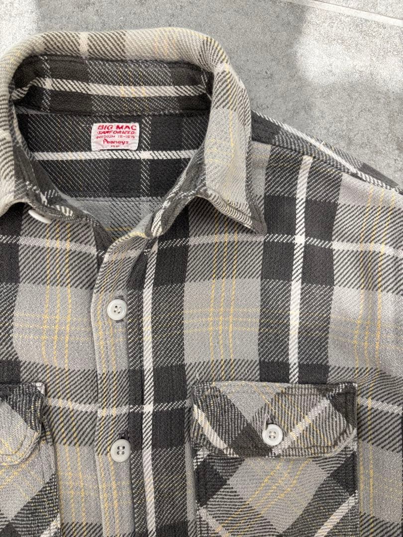 60s vintage big mac ビッグマックヘビーネル　ネルシャツ　希少