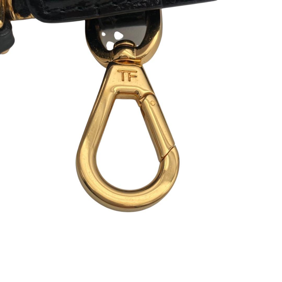 【極美品】トムフォード クロコ型押し ケース カードケース ブラック