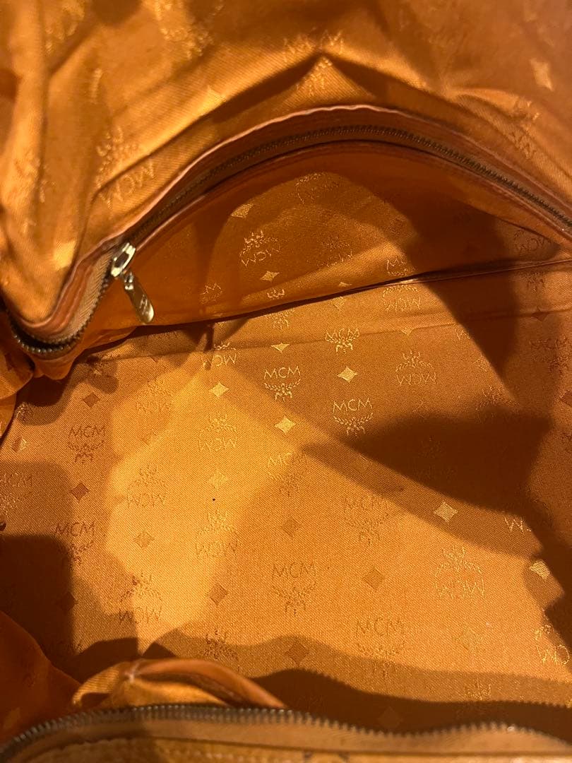 【MCM】人気 ヴィセトス柄 ボストンバッグ キャメル ゴールド金具