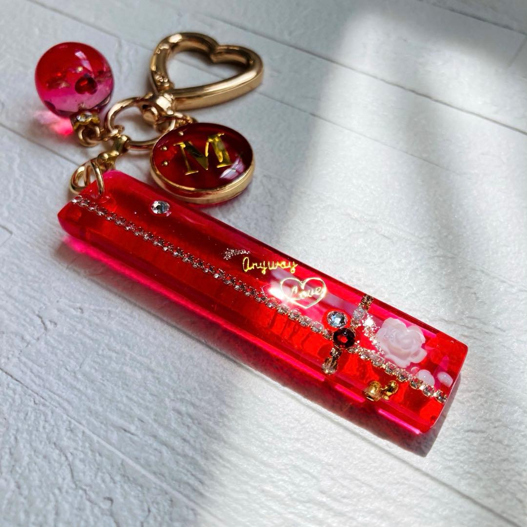 mimikoページ　名入れチャーム　らレジンキーホルダー