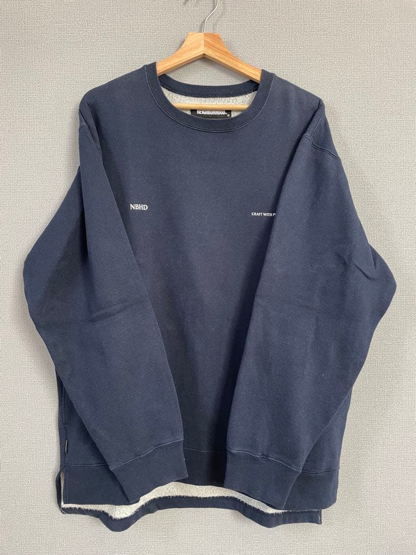 NBHD ネイビー クルーネック スウェット