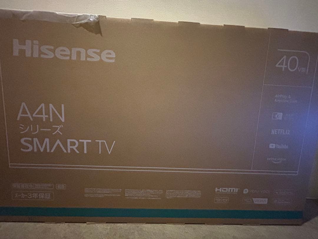 未開封 ハイセンスTV 40A4N 40型