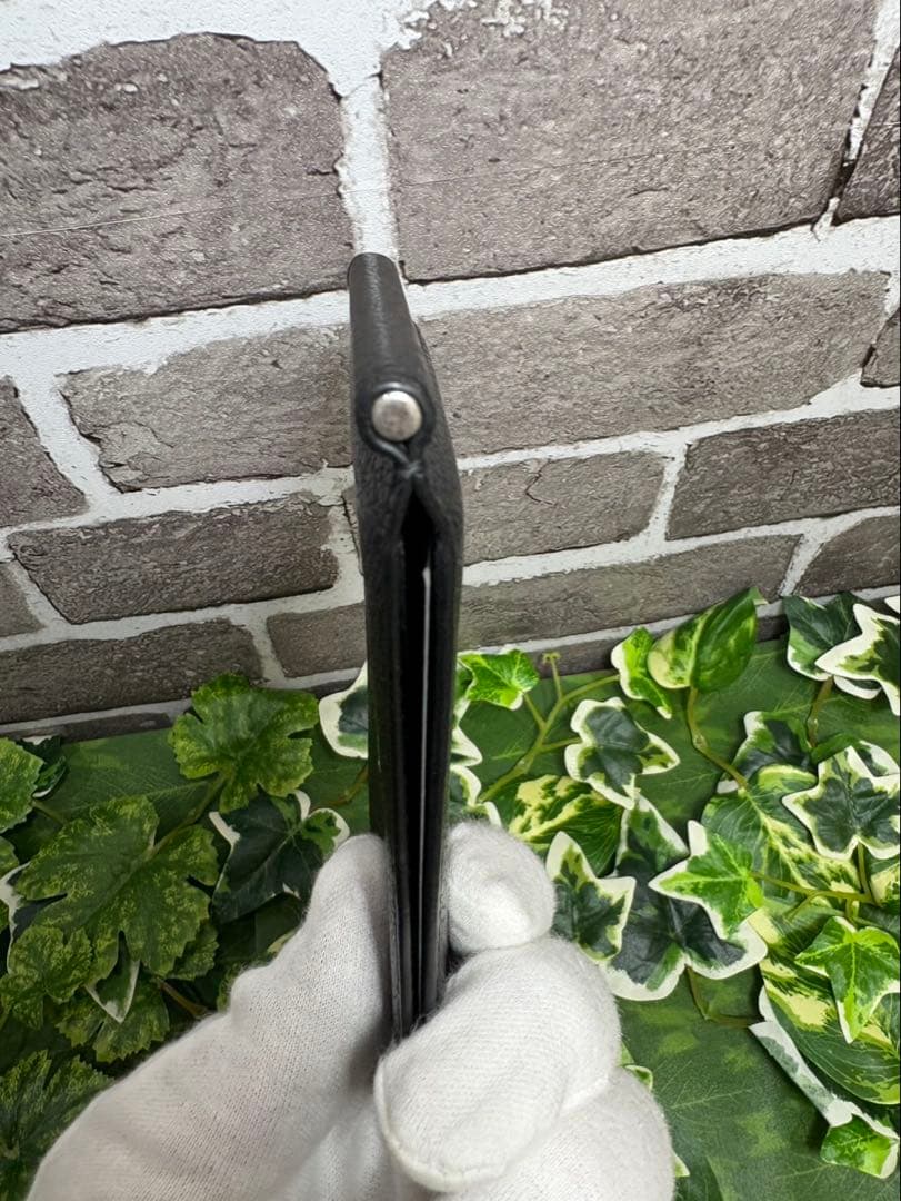 BALENCIAGA ブラックレザー マネークリップ