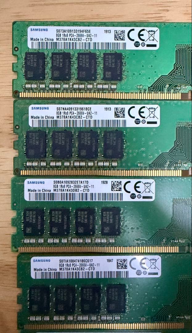 【パン】Samsung メモリ8GB 7枚セット(計56GB)