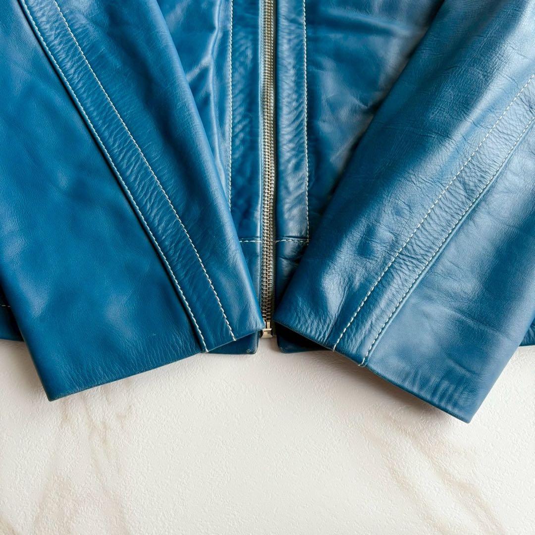 希少カラー◆美品 ディーゼル シングル ライダース レザー ジャケット M