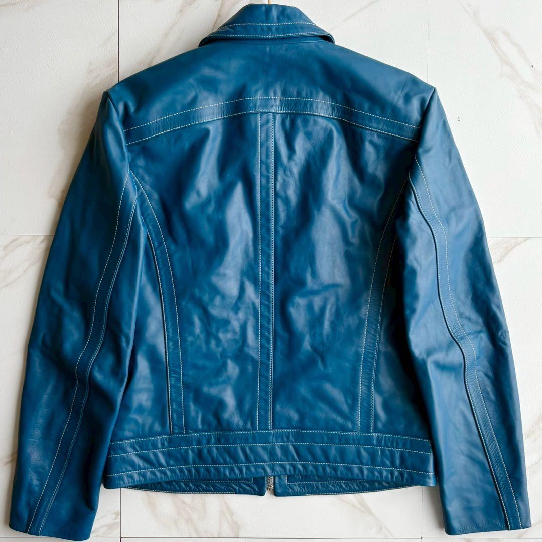 希少カラー◆美品 ディーゼル シングル ライダース レザー ジャケット M