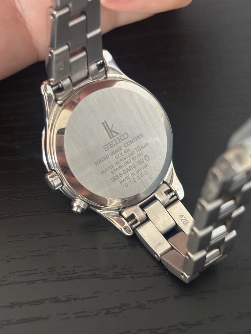 SEIKO ルキア 電波ソーラー腕時計 1B35-0AB0ラメ文字盤