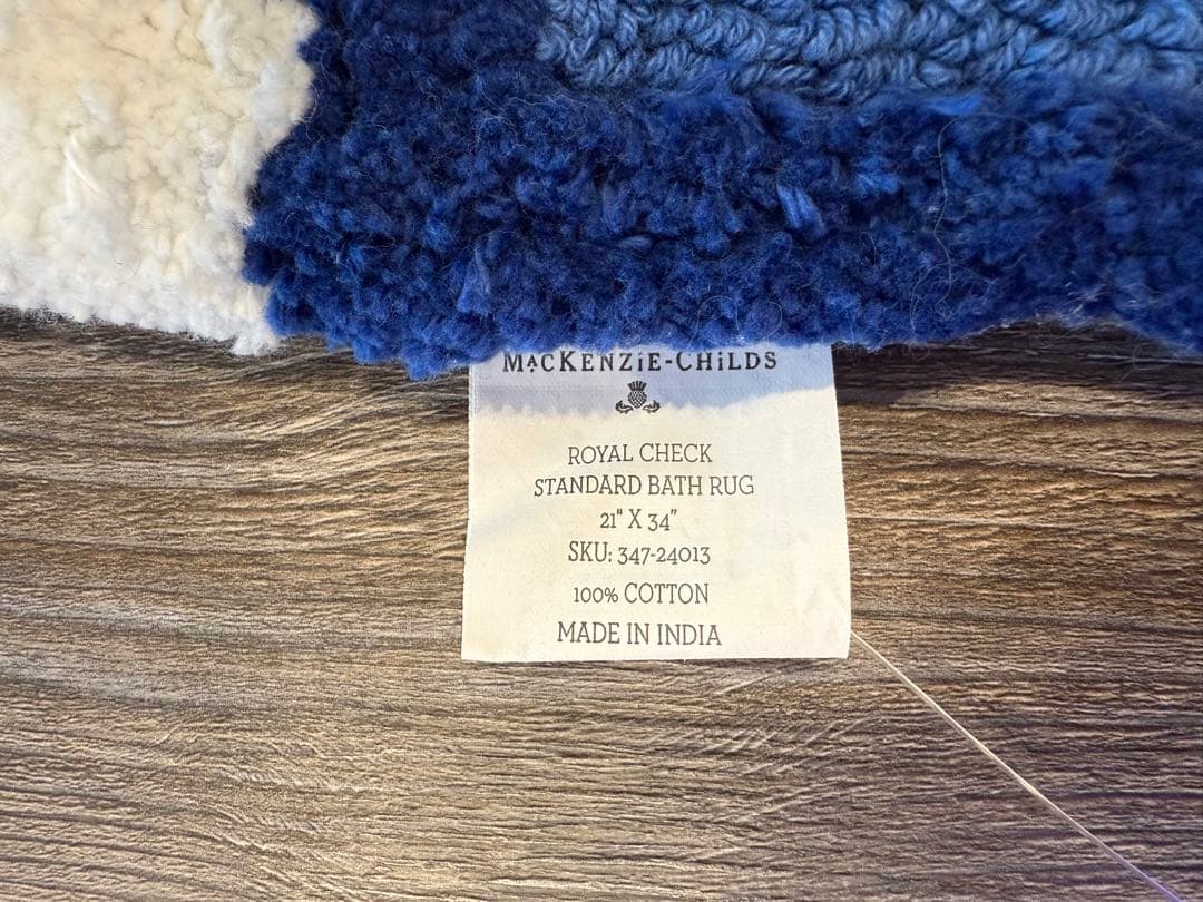 【新品・タグ付き】MACKENZiE-CHiLDS  CHECKラグ