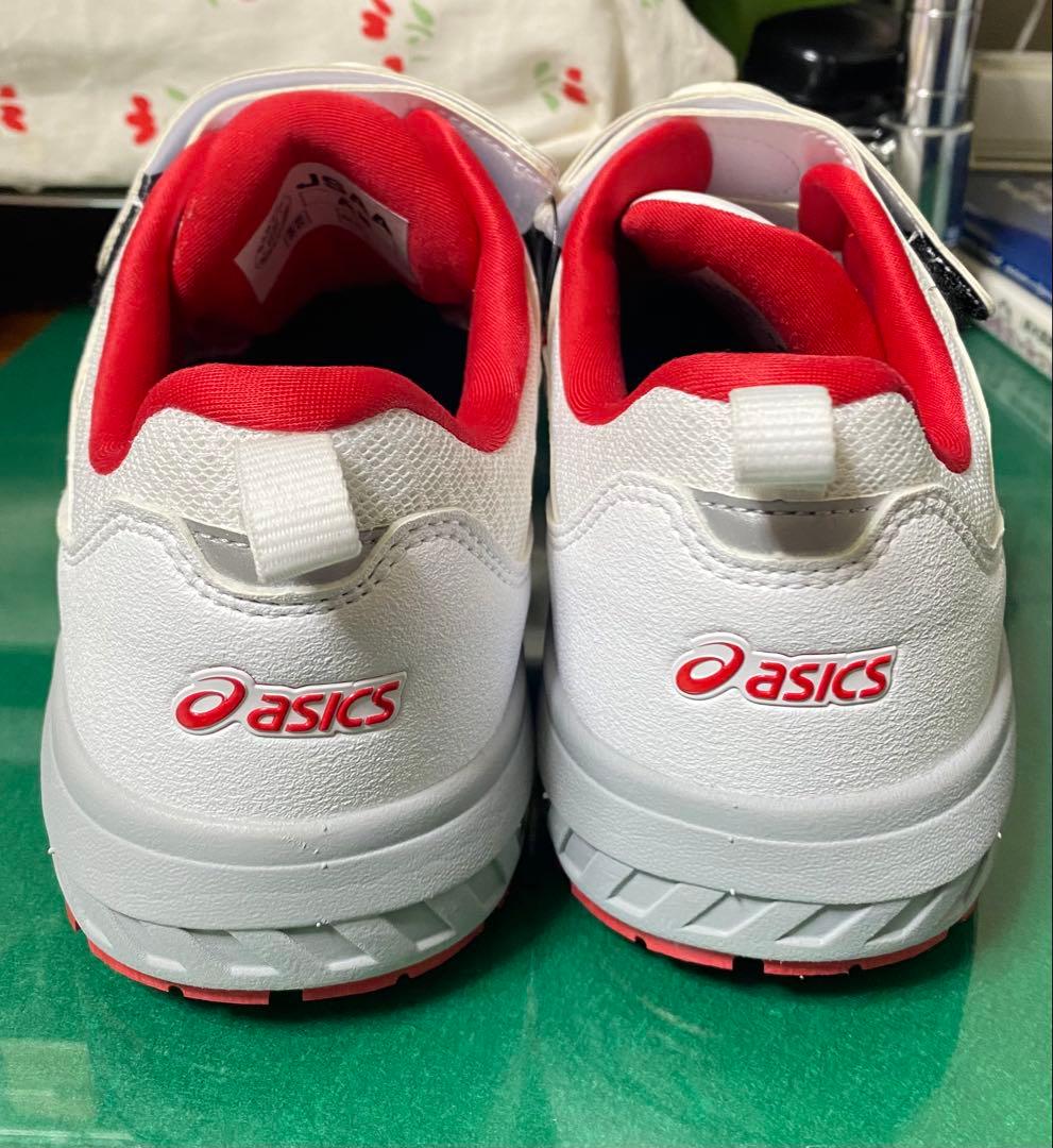 ASICS 安全靴　作業靴　BOAクロージャー ホワイト/レッド　男女兼用