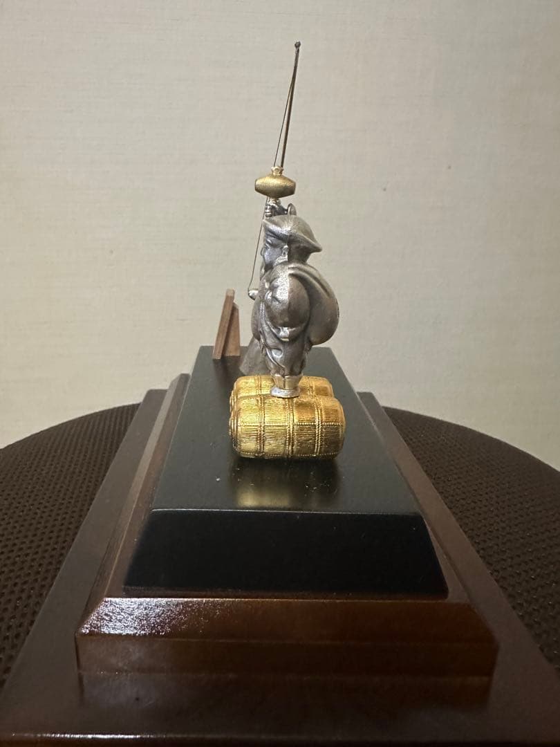 純銀製　恵比寿　大黒天 置物　ケース付 縁起物