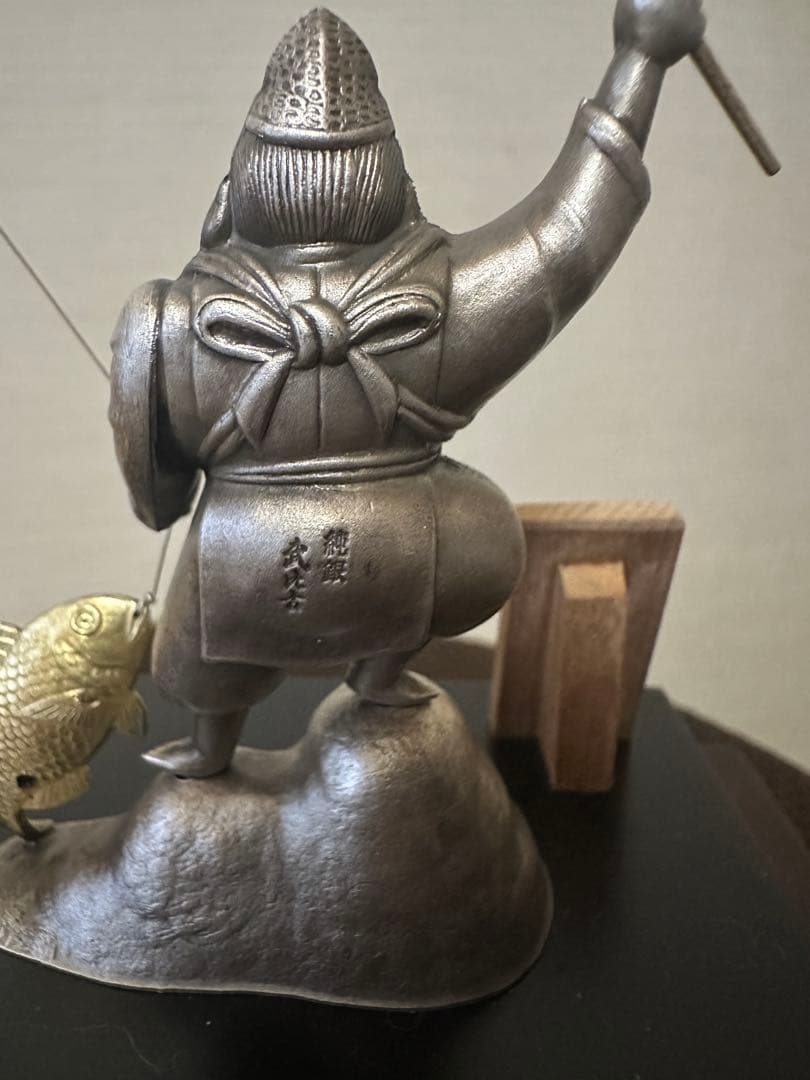 純銀製　恵比寿　大黒天 置物　ケース付 縁起物