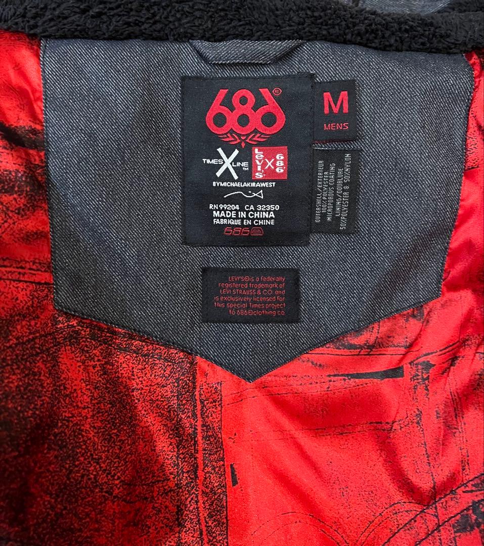 完全未使用品686 ×Levi's コラボスノーボードウエアジャケットリーバイス