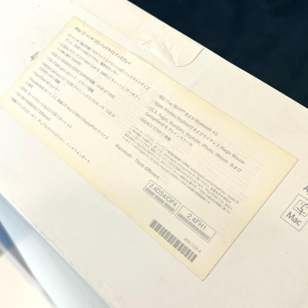 未*来様 【美品】Apple iMac 27インチ (Late 2013) 本体