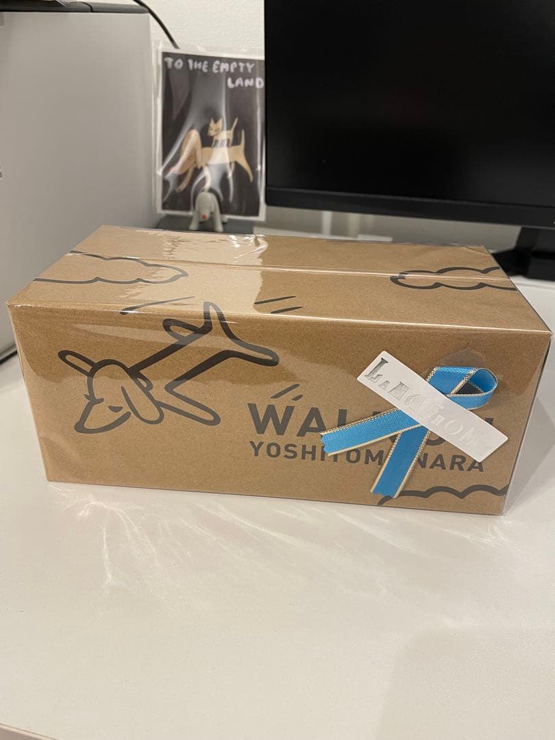 【希少】奈良美智 パタパタクロック [WALK ON(ブルー)]