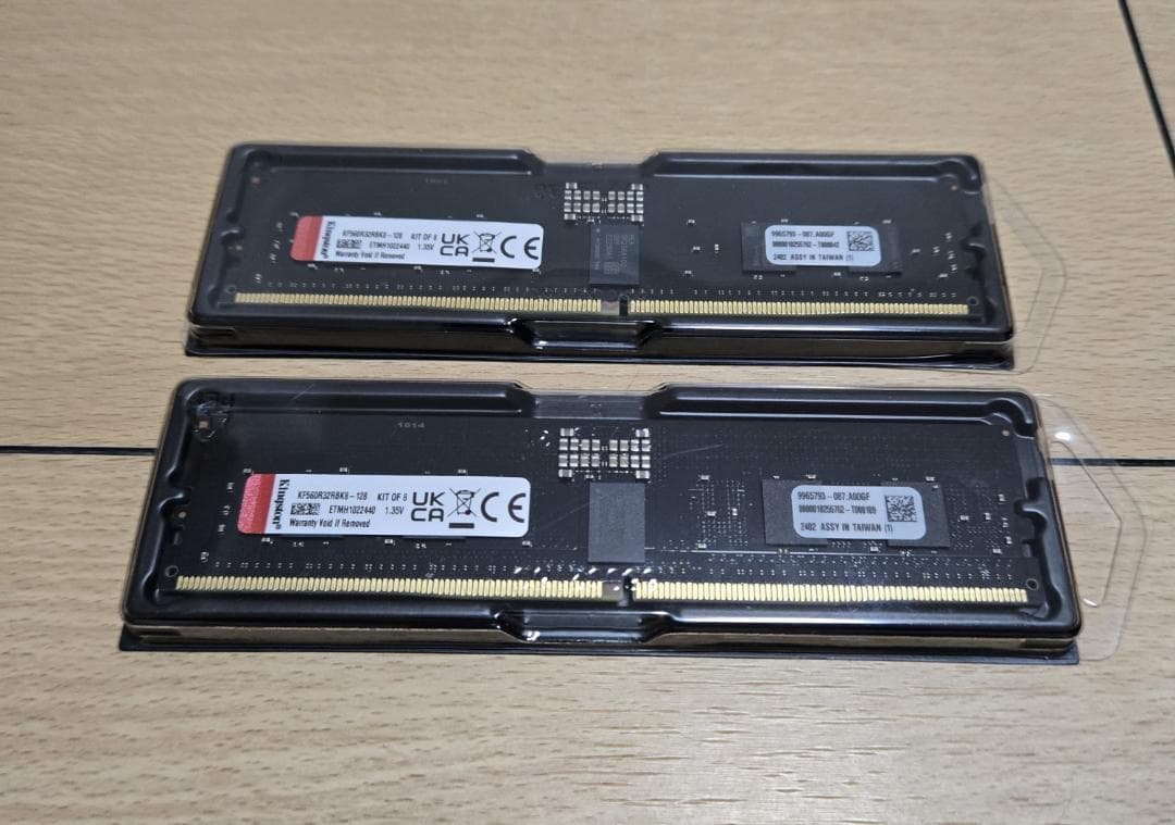 新品未使用 Kingston製 RDIMM DDR5 6000MT/s 32GB